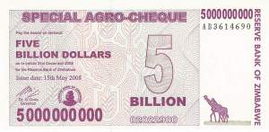 5 Billion Dollars Zimbabwe p.61 2008
